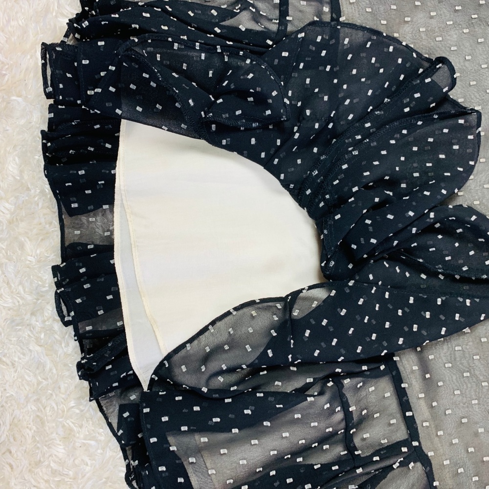 Ann Taylor Loft Size 4 Black White Career Skirt - Picture 3 of 6